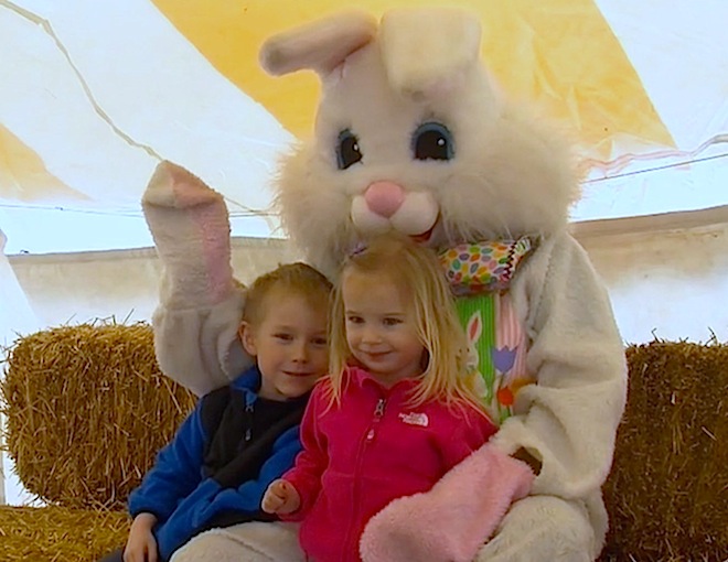 Hop aboard the Bunny Trains on the East Troy Railroad
