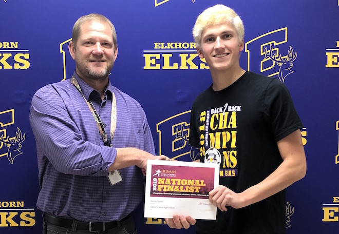 Elk a national finalist for Heisman scholarship