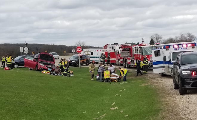 Crash results in multiple injuries